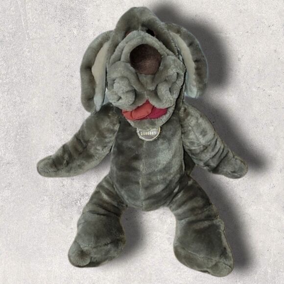 GANZ WRINKLES VINTAGE MALE BROWN LARGE HAND PUPPET HOUND DOG - COLLECTIBLE - Picture 1 of 10